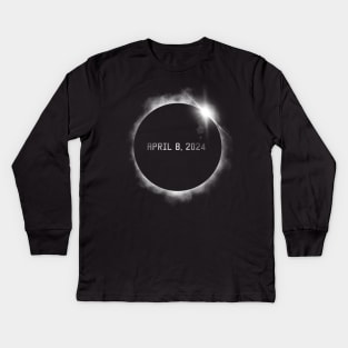 Total Solar Eclipse April 8, 2024 Kids Long Sleeve T-Shirt